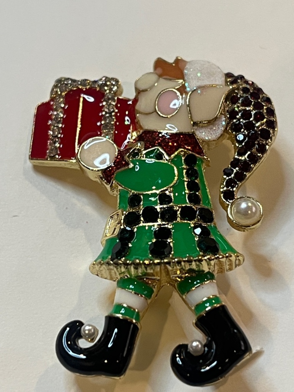 Festive Green Elf Brooch Pin Accessories